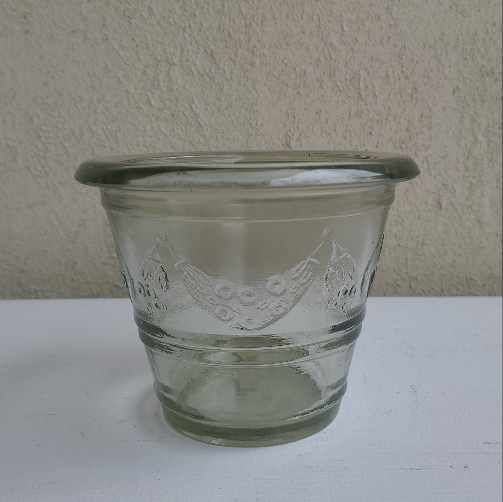 Vintage Spanish Glass Planter